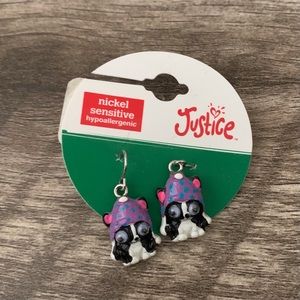 NWT Justice Animal Earrings